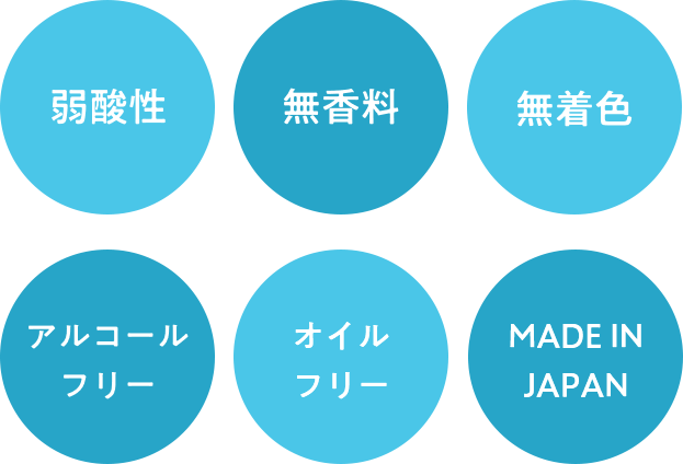 弱酸性　無香料　MADE IN JAPAN　オイルフリー　アルコールフリー　マツエクＯＫ