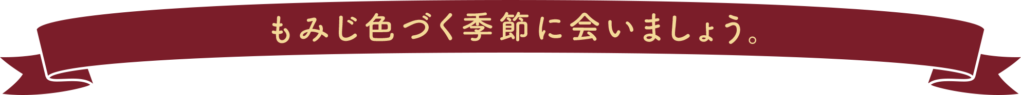 もみじ色づく季節に会いましょう。